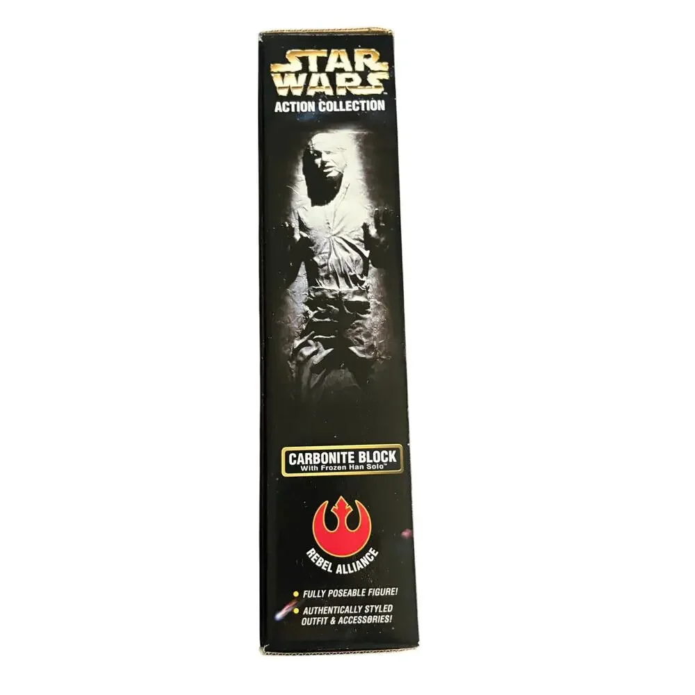 Star Wars Han Solo Action Figure as Prisoner & Carbonite Block - 1998 Vintage